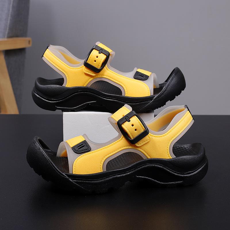 

Waterproof and anti-collision head, children s sandals, anti-kick one 20252025 summer new boys beach shoes, medium and large children s baotou 30