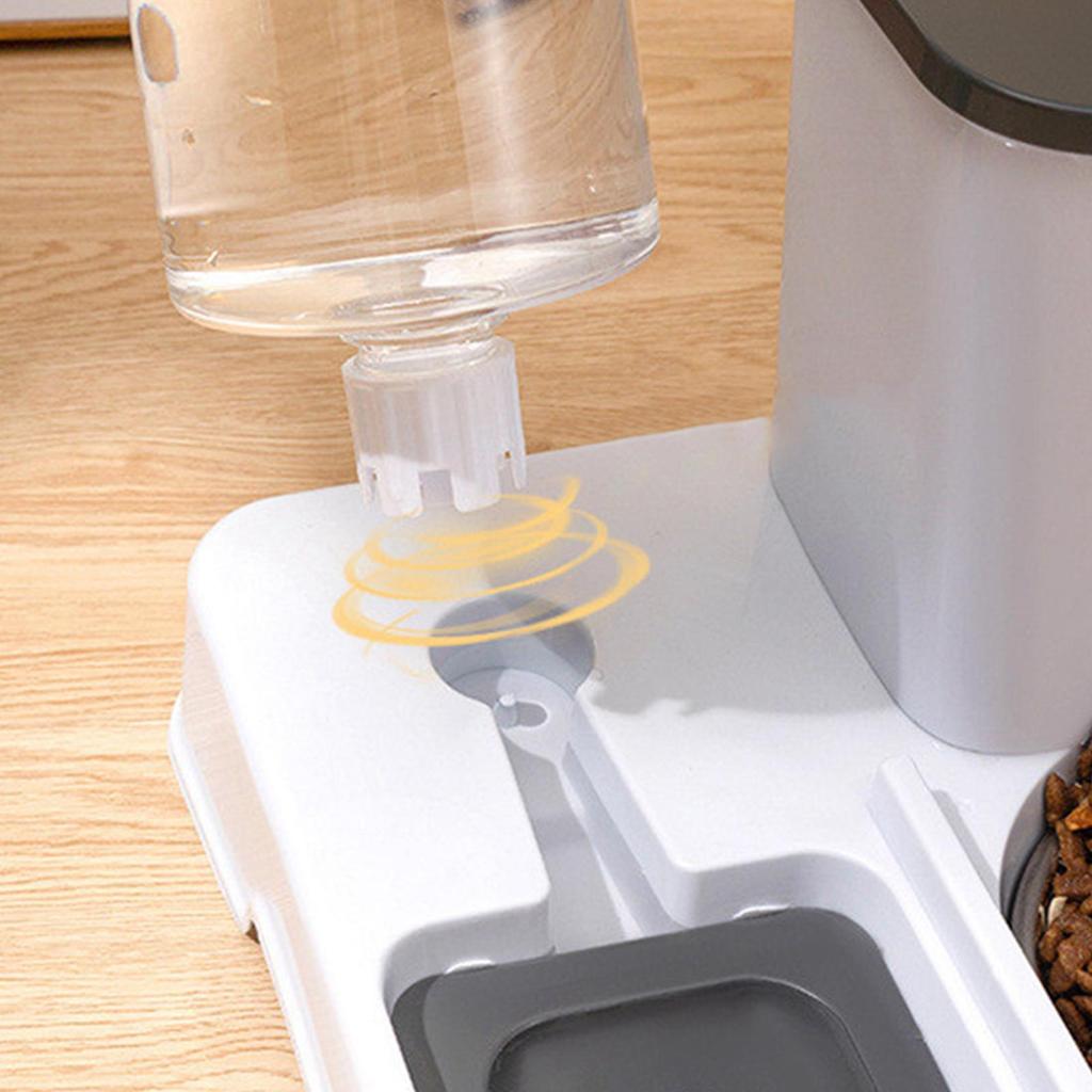 Cat Water Food Dispenser Cat Self Feeding and Watering Station Pet Supplies Food Dispensing and Drinking System for Small To