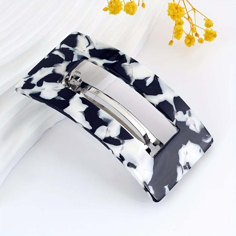 Women's Hollow Acetate Rectangular Hairpin Fashion Elegant Micro Arc Hairpin Fashion Lazy Bundle Hairpin
