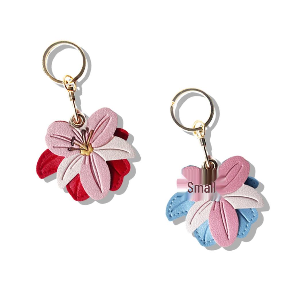 Lily PU Pendant AirTag Holder & Car Keychain Gift
