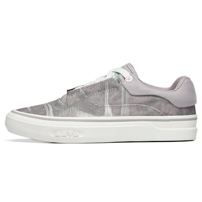 Ao Li Wear-Resistant Low-Top Skateboard Shoes Women's Magic Mat Gray Sneakers 122238013-2