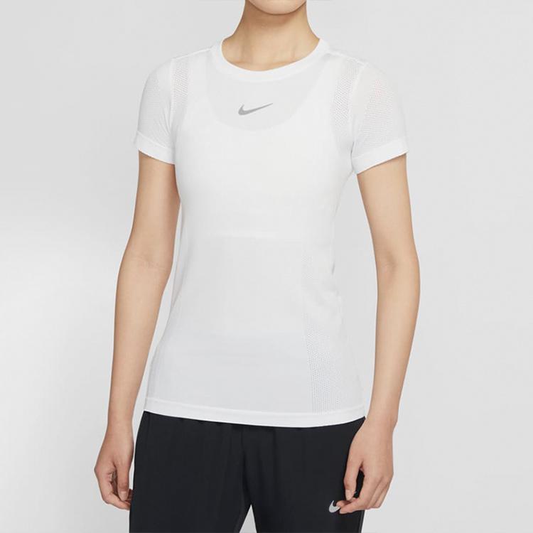 Nike Infinite Dri-FIT Running Short-Sleeve T-Shirt Women Tops White CU3121-100