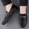 Black and White Men's Loafers Fashionable Minimalist Design Style Outdoor Leisure Business and Party Office Lightweight Shoes 47