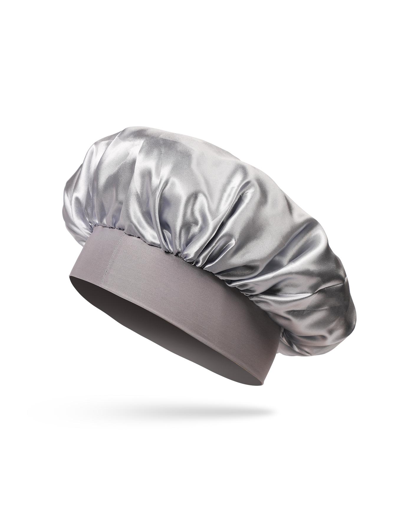 1Pcs Silk Bonnet For Sleeping Women Satin Lined Hair Bonnets For Sleeping Soft Elastic Band Silk Sleep Cap For Curl