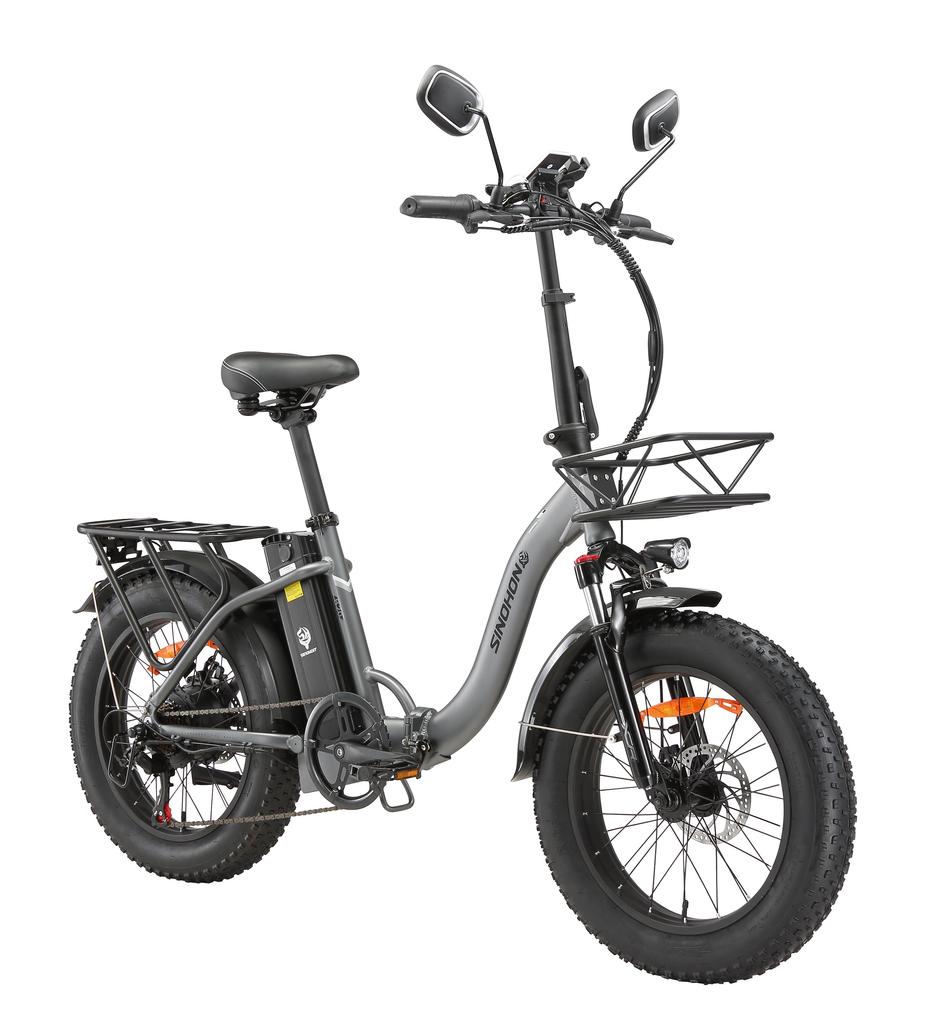 SINOHON B20 750W City Pendeln Faltbares Elektrofahrrad Mit Anhängersitz 48V15AH Batterie Elektrofahrrad 20 Zoll Straßenreifen Erwachsenen Stadt Bequemes E-Bike