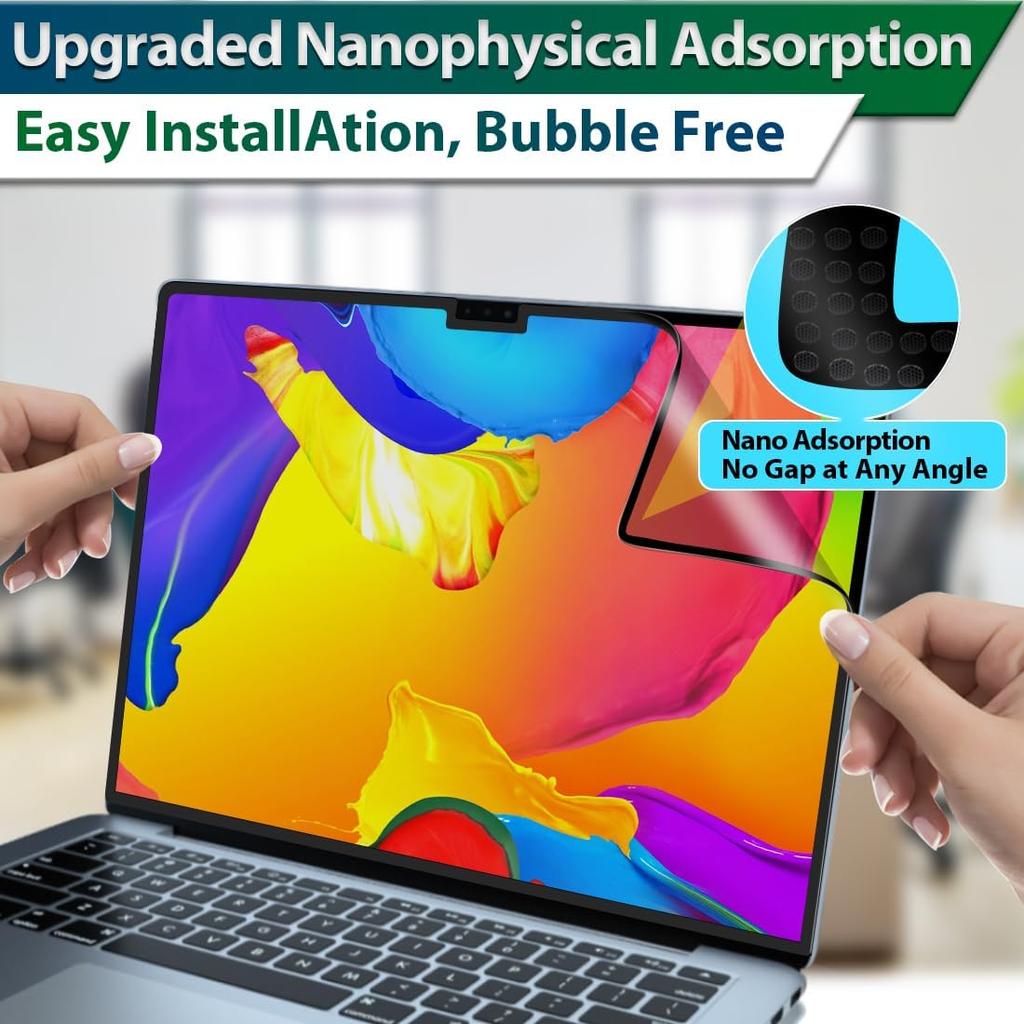 Magnetická ochranná obrazovka pro MacBook Air 15 palců(2023-2024, čip M2/M3) - A2941 A3114, Anti-Spy bezpečnostní filtr pro 15,3palcový MacBook Air
