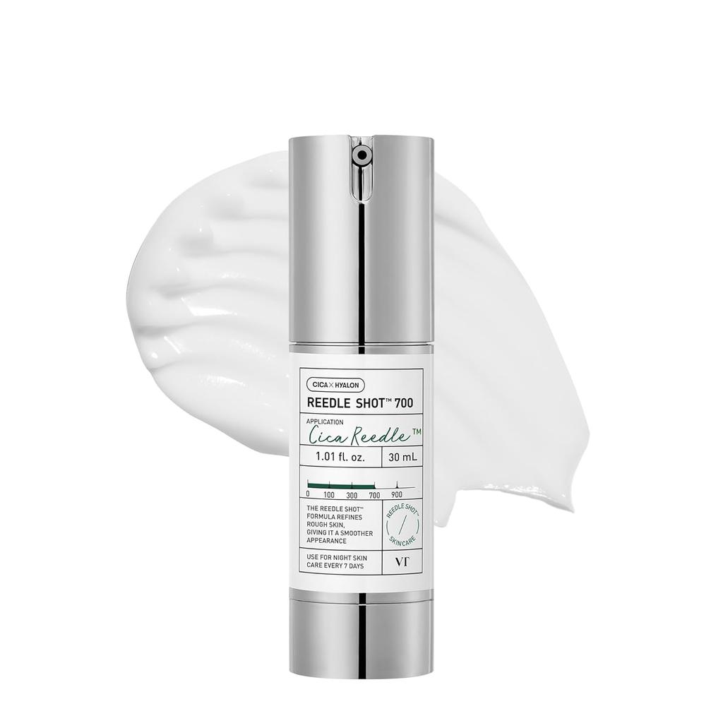 VT COSMETICS CICA Reedle Shot 100, Serum z mikroigłami Spicule do Pielęgnacji Porów & Złuszczania, Eksom, Centella Asiatica dla Efektu Szklanej Skóry, Tekstury Skóry