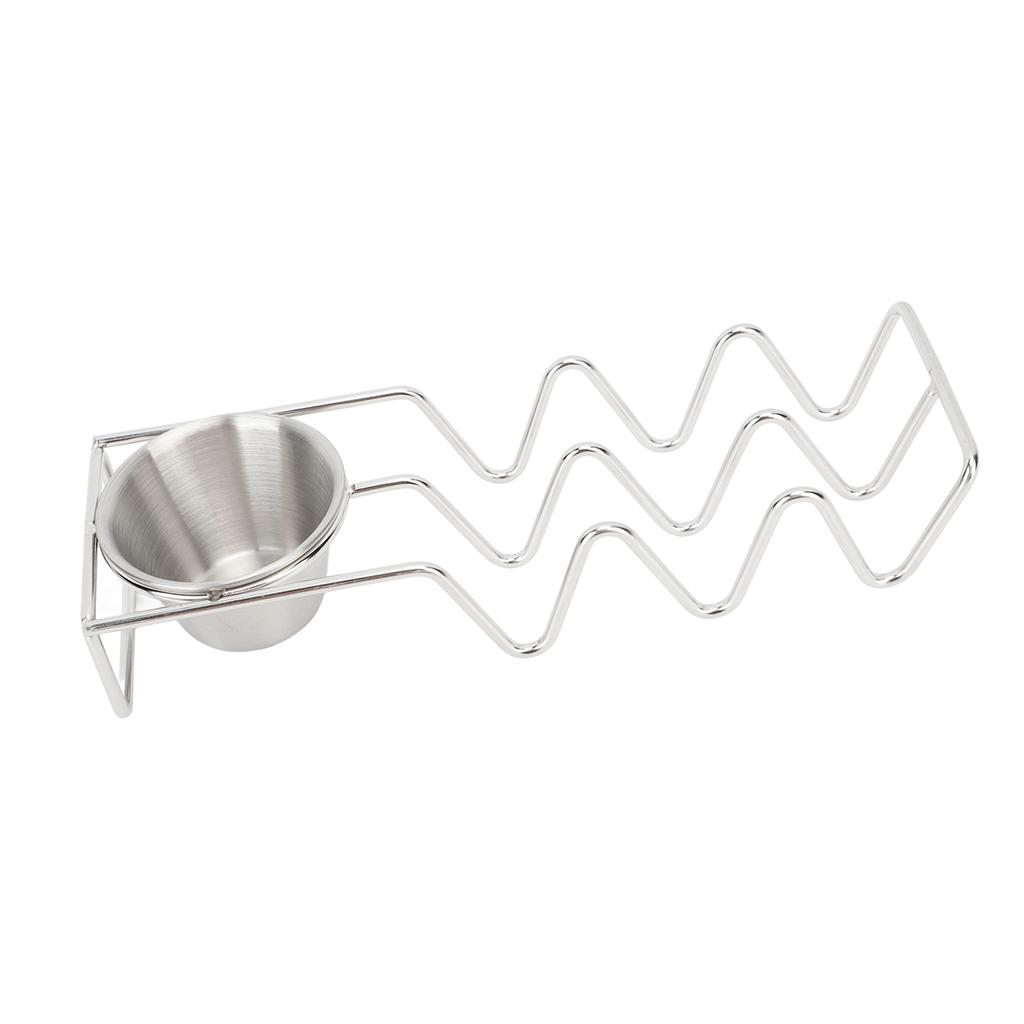 Tabletop Taco Stand Taco Mold Stainless Steel Taco Tray with Sauce Bowl for Home Kitchen Restaurant