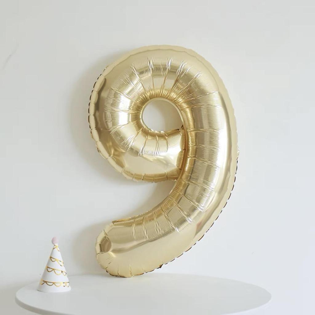 40-Inch Cream Number Balloon for Kids' First Birthday Party Decoration