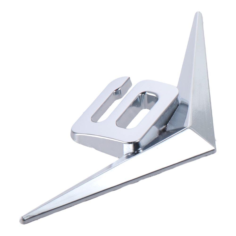 Qicarkey 2pcs 3D V6 Car Emblem Badge Decal Metal Car Logo Emblem Letter Car