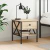 Bedside Table - Maison Exclusive - Sonoma Oak - Engineered Wood & Metal Frame - 40x42x45 Cm