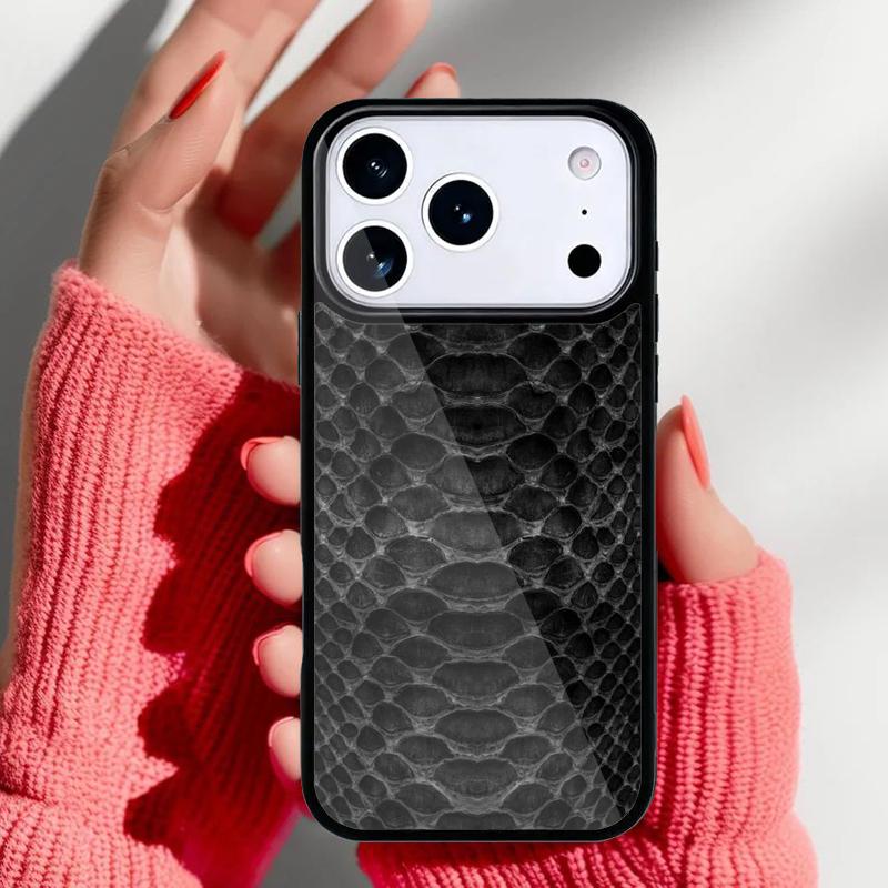 Snakeskin pattern Phone Case for iPhone 17 Air 16e 15 14 13 Pro Max Back Cover for 12 11 Pro Coque