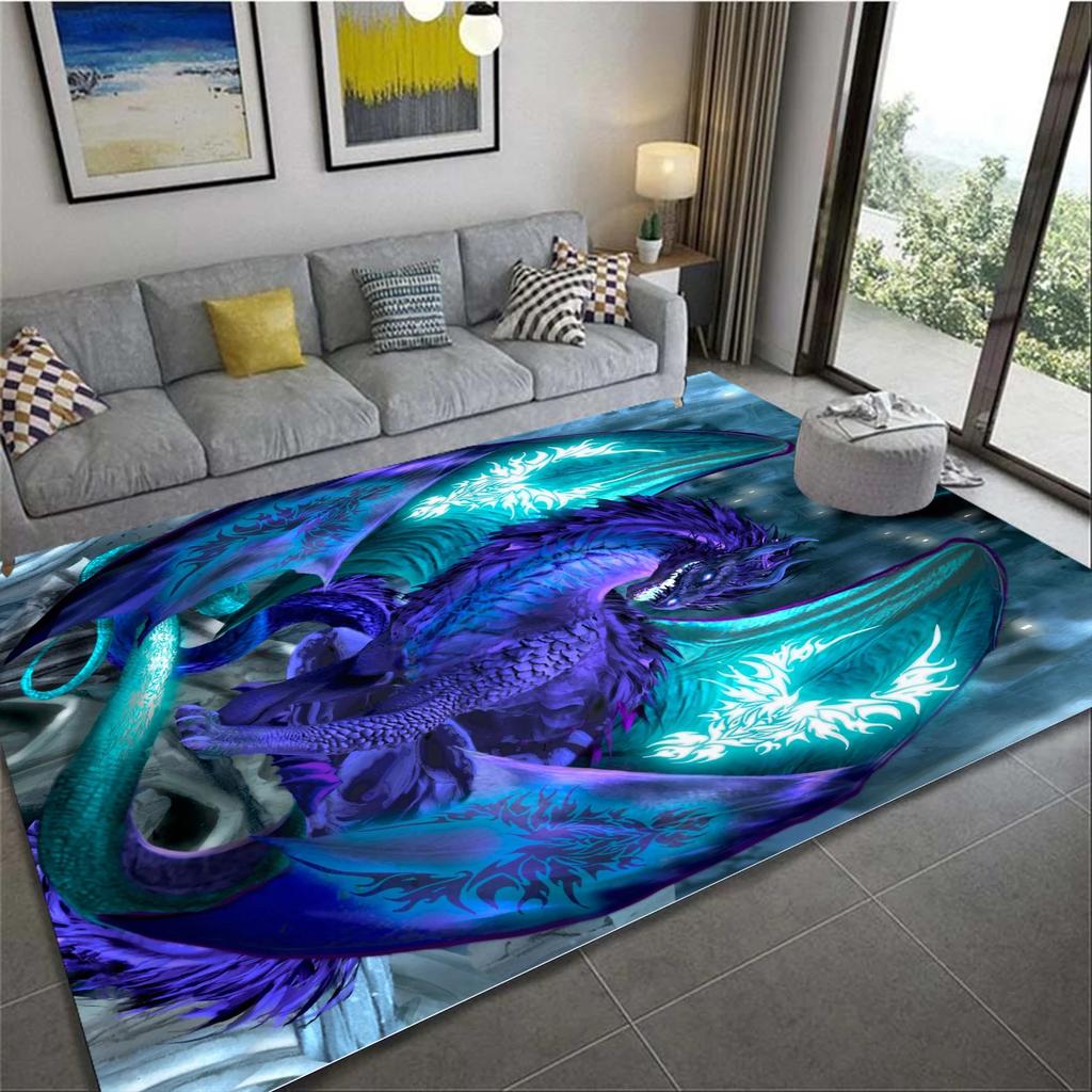 Red Chinese Dragon Carpet Living Room Large Floor Mat Anti-slip Coffee Tables Sofa Area Decoraion Foot Mats Door Rug for Home