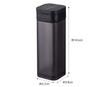 Yamazaki Magnetic Spice Bottle X X Sliding Adjustable 4814 Tower, Black, Approx. 3.7 3.8 10.5 Cm, One-Hand Opening, Closure, Volume,