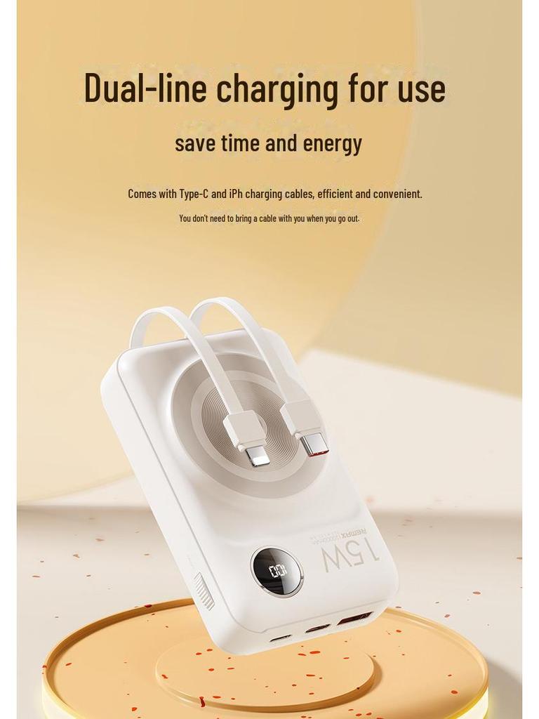 Remax Lechao PD20W Magnetic Wireless Wired Charger, 20000mAh Mobile Power Bank