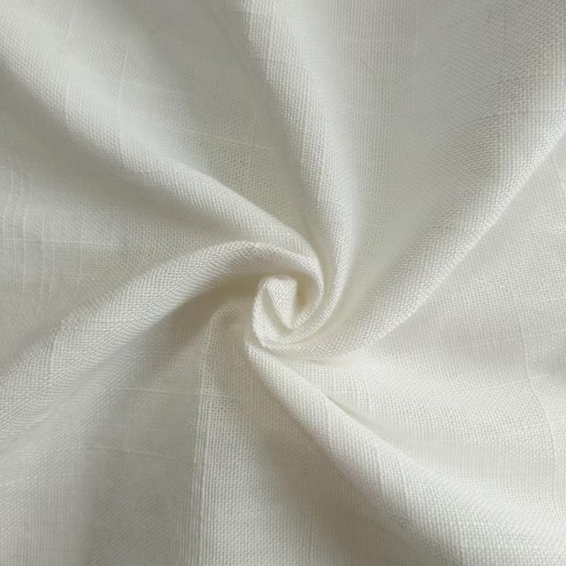 Polyester Bamboo Blend Imitation Linen Fabric for DIY Lampshades, Tablecloths, Handbags, and Sand Fabric.