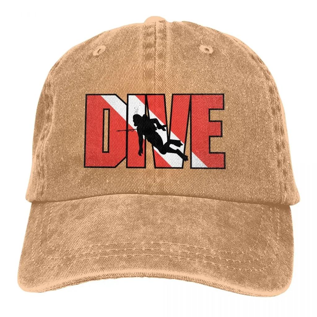 Dive Scuba Diving Multicolor Hat Peaked Men Women's Cowboy Cap Red Baseball Caps Personalized Visor Protect Hats