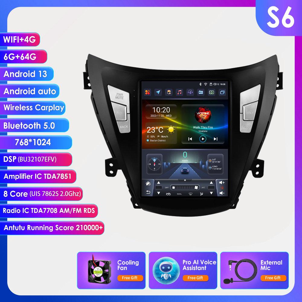 

OSSURET Android Car Radio GPS для Hyundai Elantra Avante I35 2011-2013 Мультимедиа 9,7-дюймовый вертикальный экран Carplay Android Auto Player Мультимедиа Видео S6 8Core 6G 64G AI