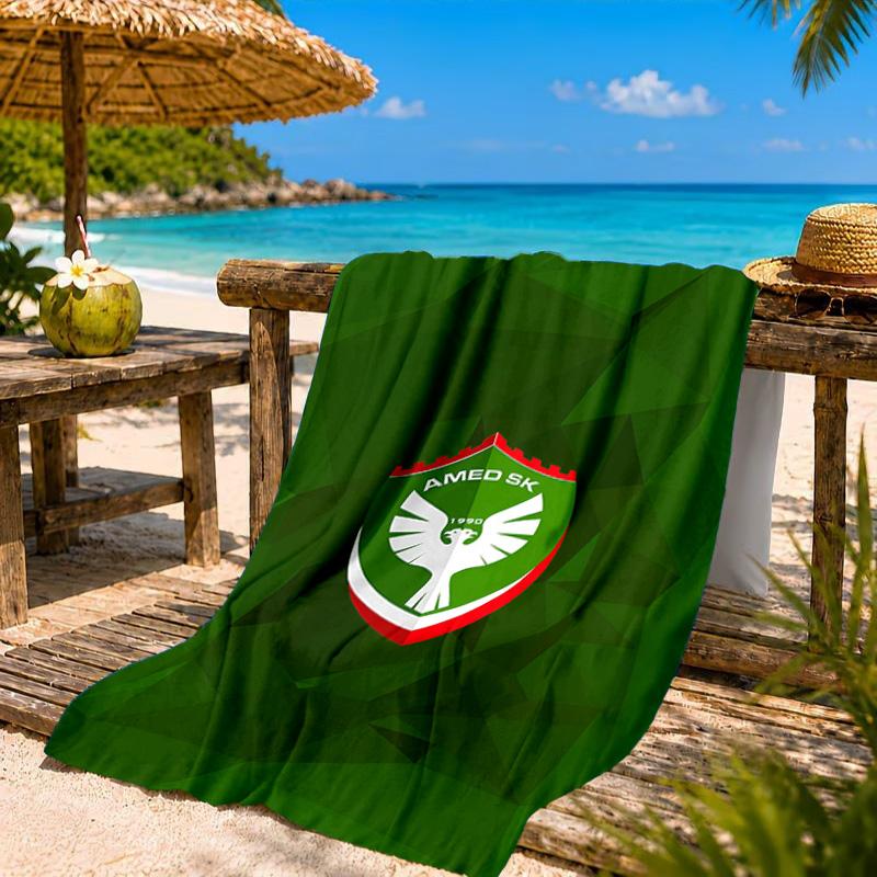 Amed Sk Crest Design Beach Towel, Quick-drying, Easy To Care For, Suitable for Both Fitness and Beach Vacations,Sports Essential