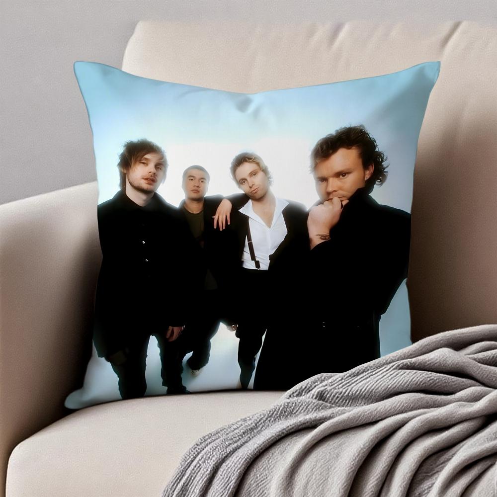 Pop Punk Australian Band 5 S-Seconds Of Summer Cushion Cover Pillowcase Anti-Dustmite Invisible Zipper Short Plush Sofa Cushion