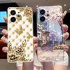 For Realme GT 6/6T/Neo6/Neo6 SE Bumper Soft Silicone TPU Clear Casing Fashion Cartoon Rabbit Painted Anti-fall Soft Cover