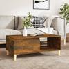 Vidaxl Coffee Table, Smoked Oak, 90X50X36.5 Cm