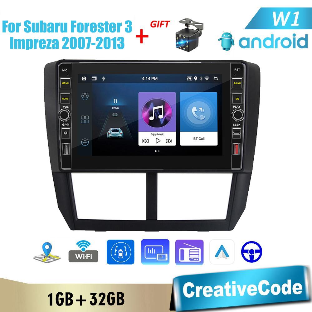 

8-дюймовый Android для Subaru Forester 3 Impreza 2007-2013 с кнопочной ручкой, автомобильное радио, видео, мультимедиа, GPS-плеер, 1 + 32 ГБ
