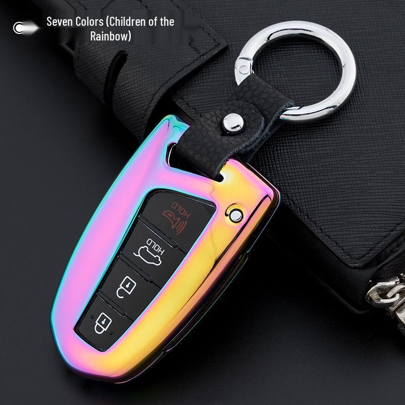 Hyundai Mistra, Elantra, ix35, Santa Fe, Sonata 9, Tucson Genuine Leather Car Key Cover