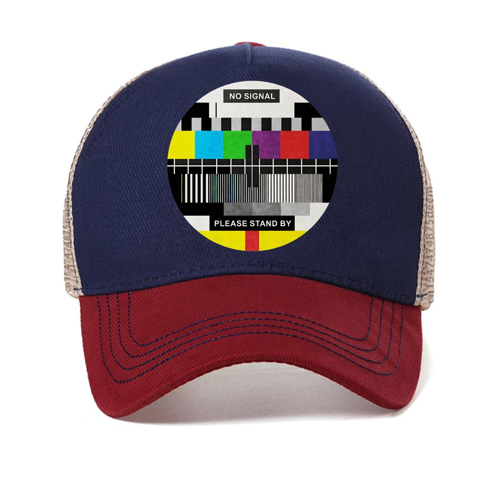 

TV No Signal Print Men s baseball cap Hip Hop Style Streetwear Summer Fashion women hat casual adjustable mesh breathable caps Adjustable красный