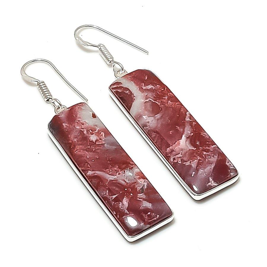 Natural Dolomite Gemstone 925 Sterling Silver Jewelry Earring 2.17  AEE-10860