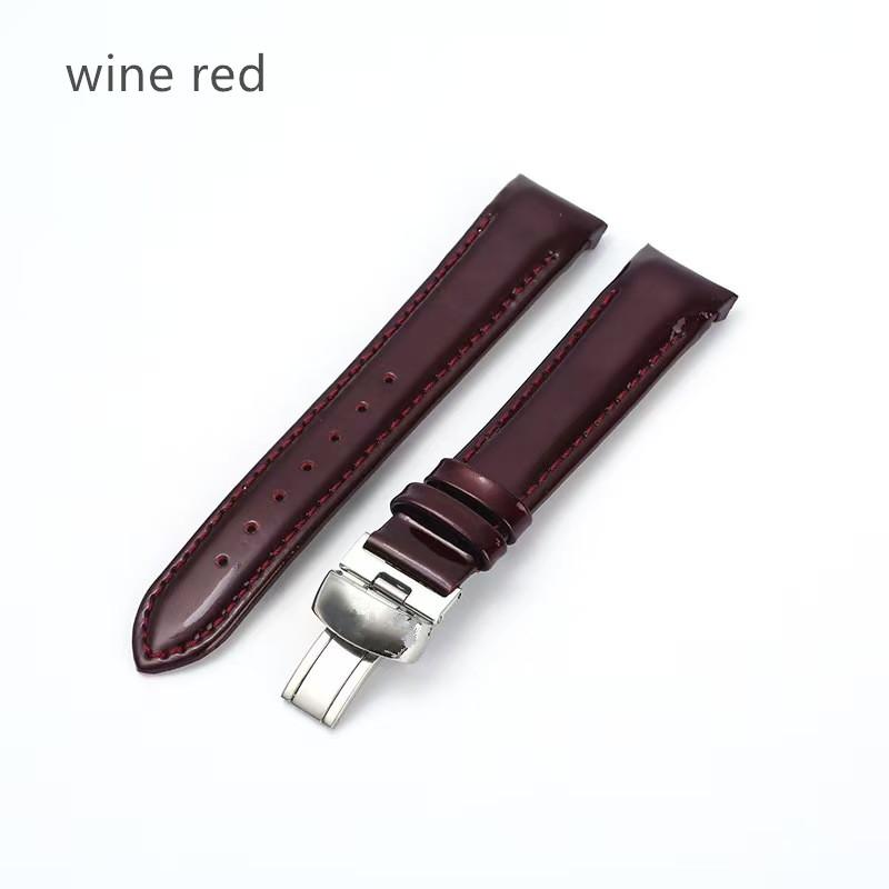 

Оригинальный ремешок для часов из телячьей кожи, подходит для часов Tissot Couturier T035.210 – 18 мм, Красный/Белый/Черный/Серый, Ремешок с изогнутым концом – Складная застежка 18mm-automatic&silver buckle вино красного
