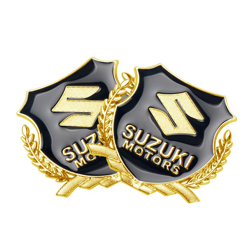 1/2pcs 3D Car Badge Metal Sticker Window Trunk Emblem Decoration Decal For Suzuki Ignis Swift Jimny Grand Vitara SX4 Accessories