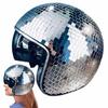 Přilby s disco koulemi Dekorované helmy s disco se zatahovacím kšiltem Klasické helmy s disco zrcadlovým třpytivým míčem pro muže a ženy