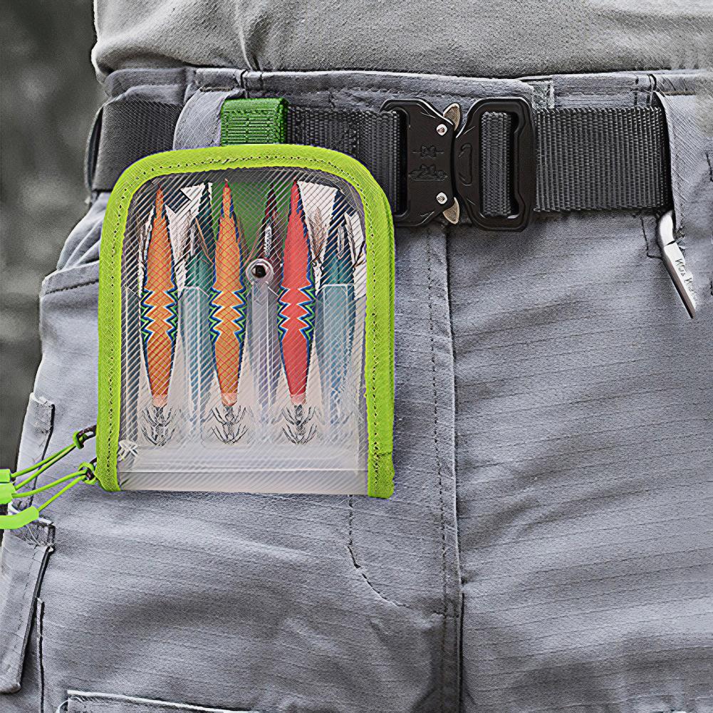 6 Grid Fishing Lure Wrap Transparent Fishing Tackle Bag Clear Lure Cover for Fresh Water and Saltwater