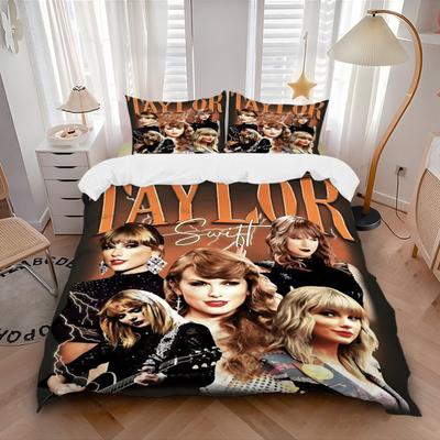 Set Biancheria da Letto Taylor Swift 3 Pezzi: Perfetto per la camera da letto o la camera degli ospiti. Morbido e Confortevole senza Nucleo Incluso yy251010150