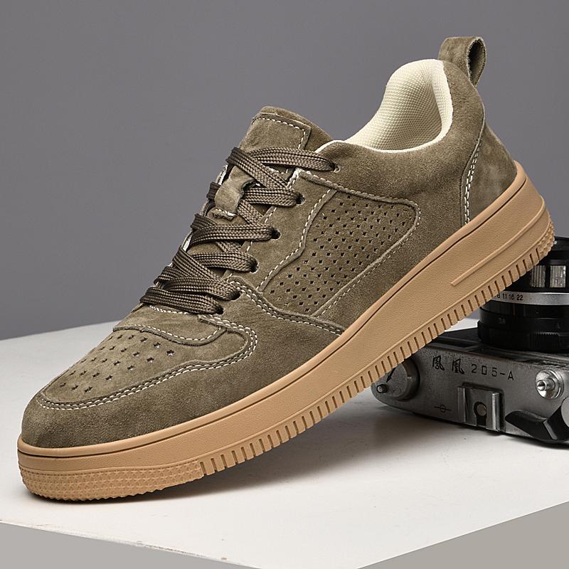 New Spring Men's Casual Leather Shoes All-Matching Sneakers Man Skateboard Footwear Versatile Tenis Masculino