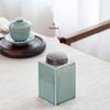 Nanshan Xiansheng 'First Sight Green Mountain' Square Ceramic Tea Caddy