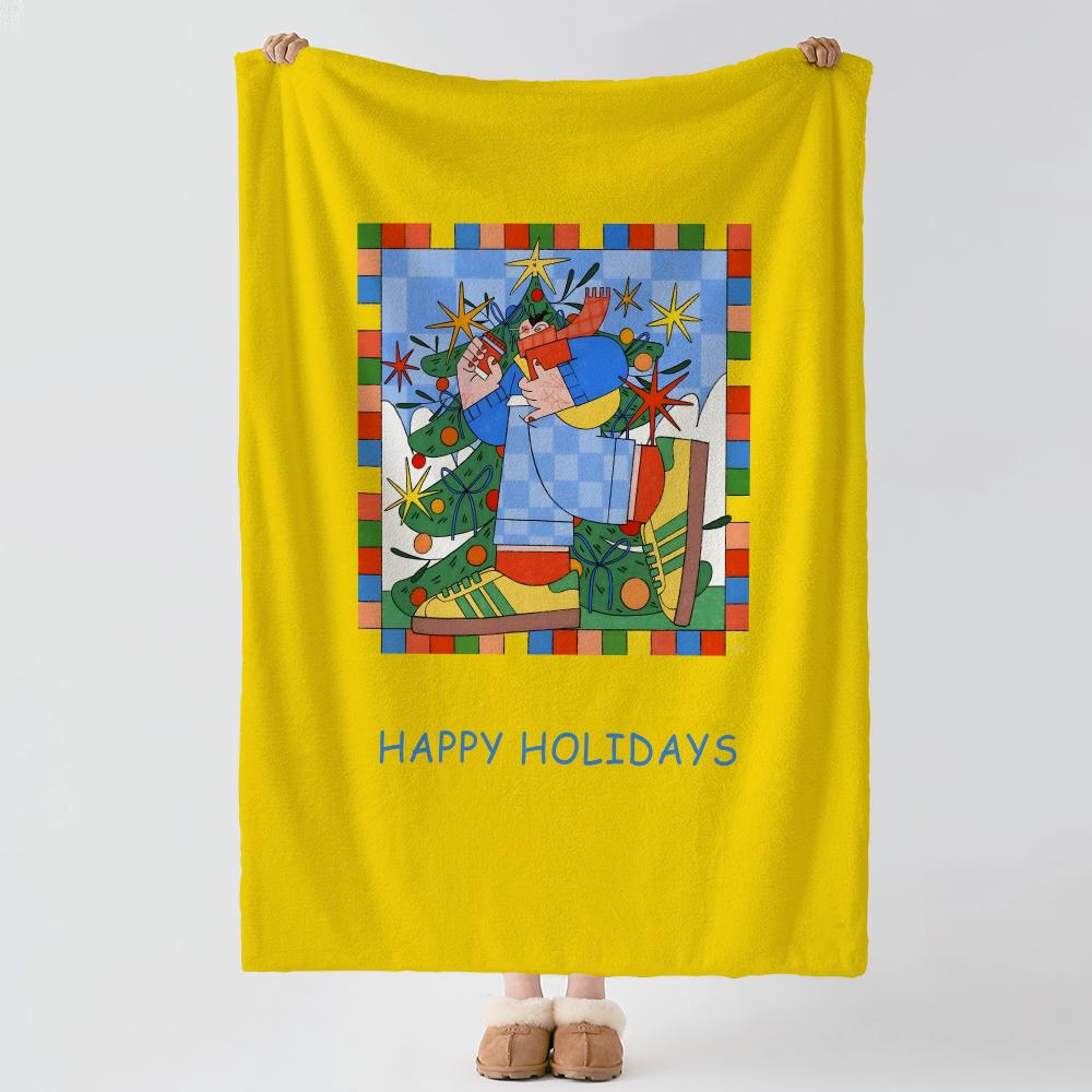 Artist M-Malen Pazos-s Throw Thick Comfort Flannel Quilt, Multi-scene Use Indoor Outdoor Daily Nap