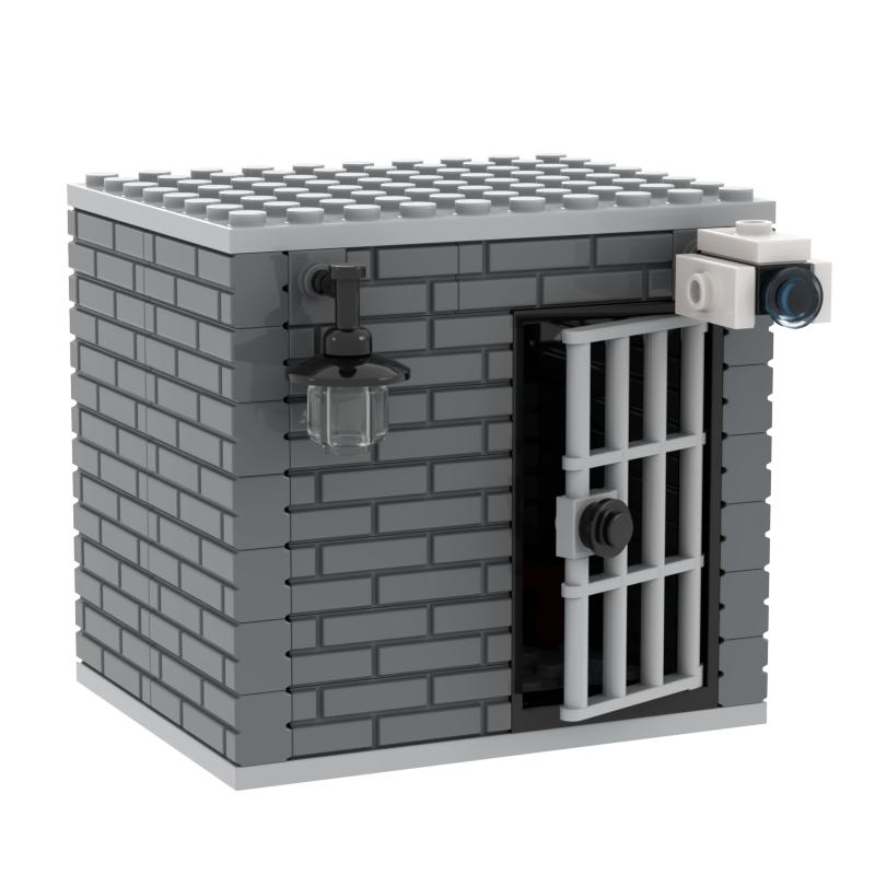 Jail Prison Cell Police Thief Building Blocks Toy Collection Kids Assembly Classic Brick Souvenir Decoration
