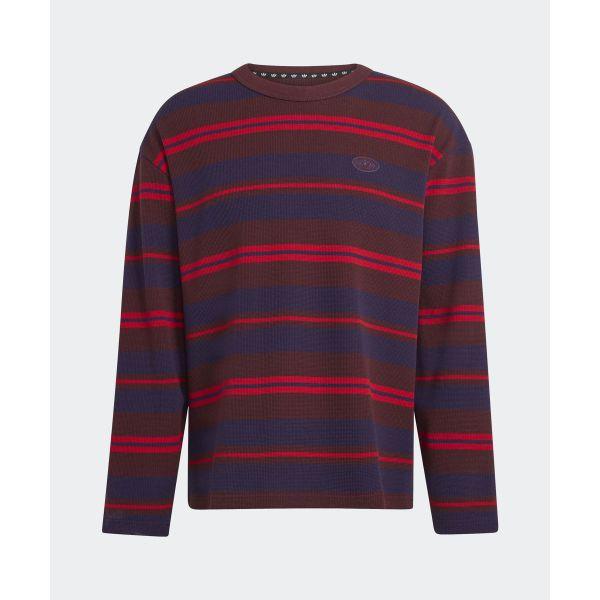 adidas Originals FW25 90s Alternative Stripe Waffle Long Sleeve T-Shirt Men Tops KS6847