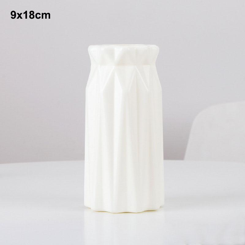 Plastic Flower Modern Vase Decoration Home Nordic Style Vase Imitation Ceramic Flower Pot Decoration Vases for Flowers
