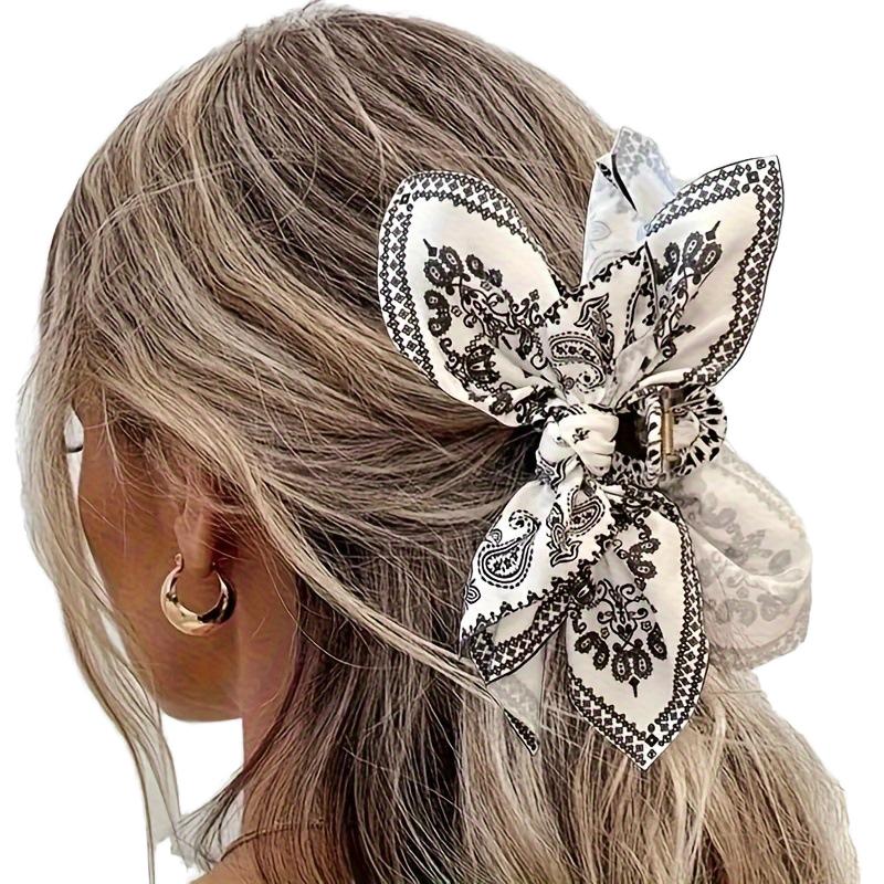 Fashion New Design Simple Style Acetate Party Women Hair Accessory Handmade Custom Fabric Cover Bow Hair Clip