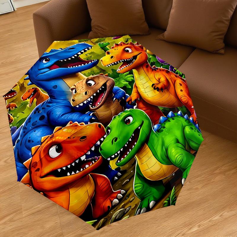 1PC Dinosaur Forest Umbrella-8-Rib Reinforced Portable Folding Travel Suitable for All Seasons Outdoor Daily Use  -J0415
