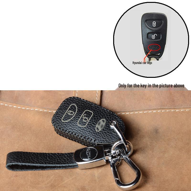 Hyundai Key Protection Leather Cover for Santa Fe, Genesis, Azera, Veloster, Launs Coupe