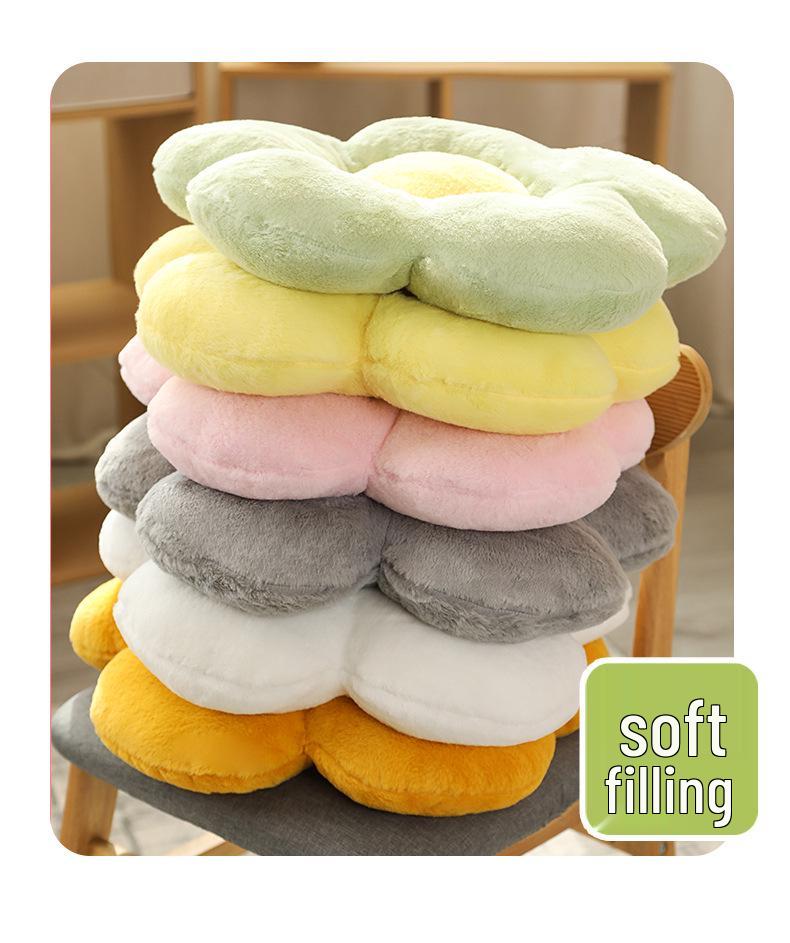 Sunflower Petal Throw Pillow: Cute Seat Cushion, Office Back Support, Student Chair Pad, Bedroom Floor Tatami.