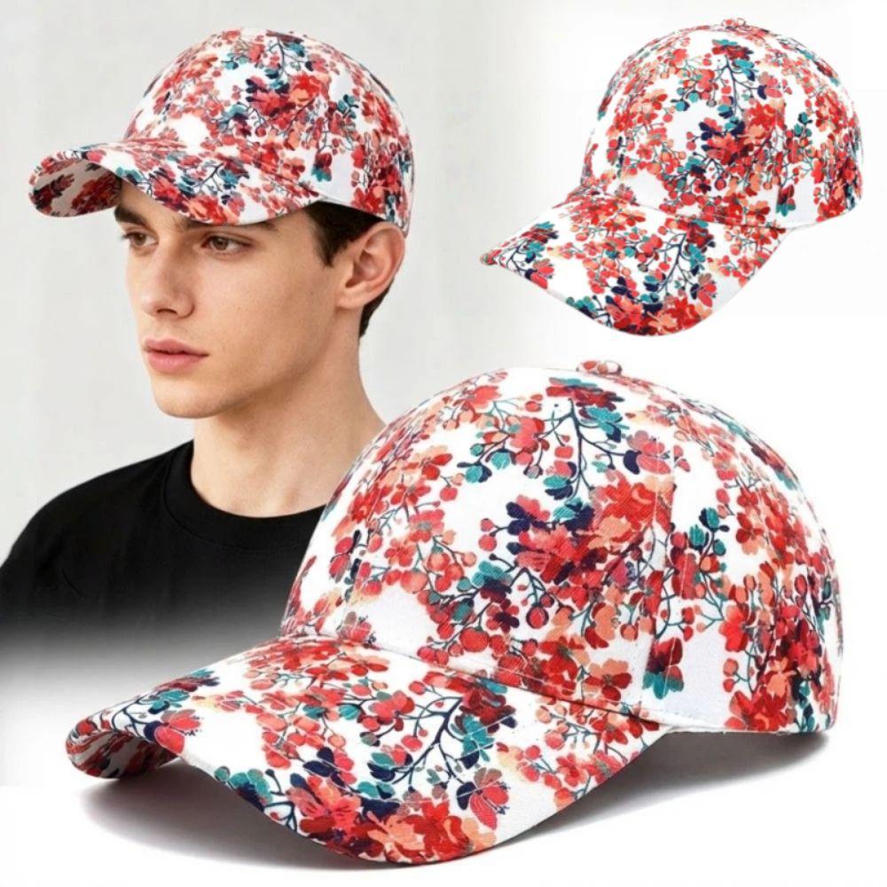 Cappellino da Baseball con Stampa Floreale Personalizzata Regolabile Traspirante Cappello da Sole Protezione Solare Leggero Cappello a Visiera per Uomo Donna