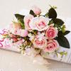 1 Bouquet 5 Branches European Style Artificial Royal Rose Home Room Decor