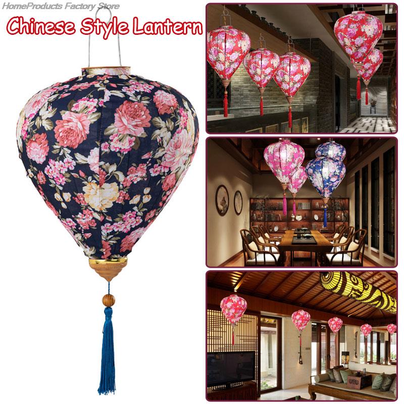 12/14 inch Classic Palace Lantern Vietnam Mid-autumn Silk Cloth Lantern New Year Chinese Spring Festival Party Hanging Decor