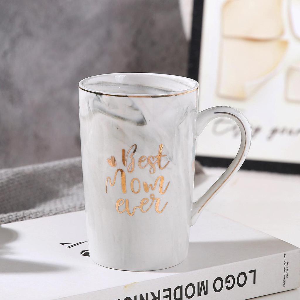 Muttertags-Geburtstags-Souvenir-Tasse mit Deckel & Löffel - Keramiktasse für Mama