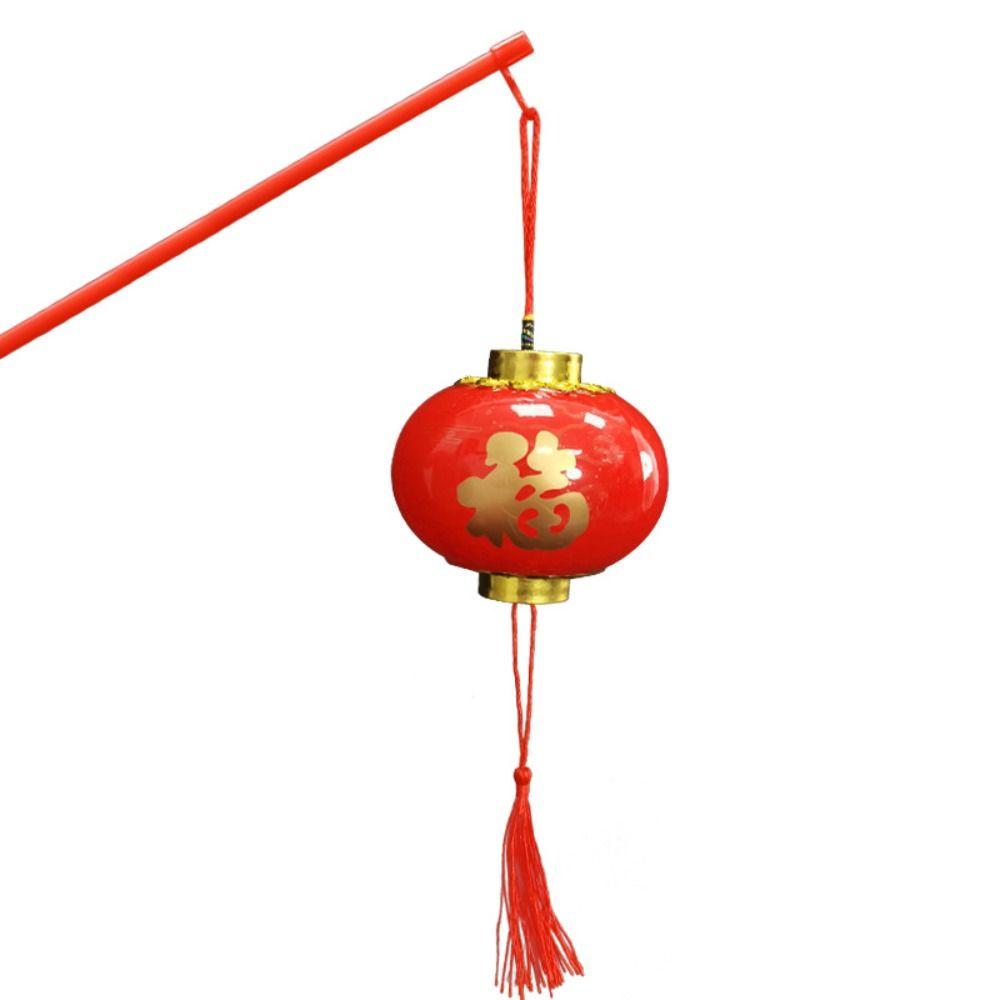 

Lucky New Year Handheld Lantern Antique Red Lantern Portable Spring Festival Lantern Home Decor Round